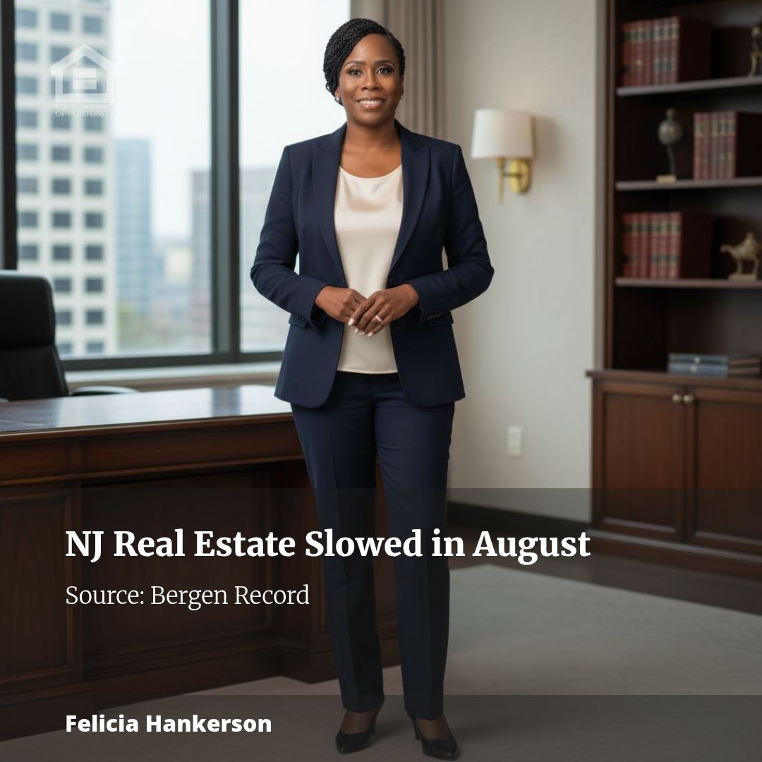 NJ Real Estate Market Shows Seasonal Adjustment in August